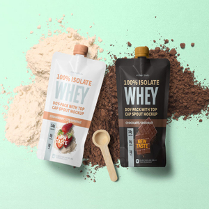Recycelbarer, wiederverwendbarer Protein-Quetschbeutel mit Markenlogo für Protein-Smoothies