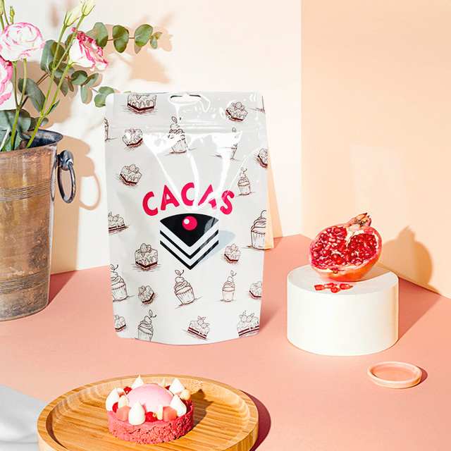 Individuell bedruckte biologisch abbaubare Doypack-Beutel Biologisch abbaubare Lebensmittelbeutel mit Reißverschluss