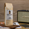 Kundenspezifische Heißstempel-Kraftpapier-Biotre-Kaffeetaschen mit Seitenfalte
