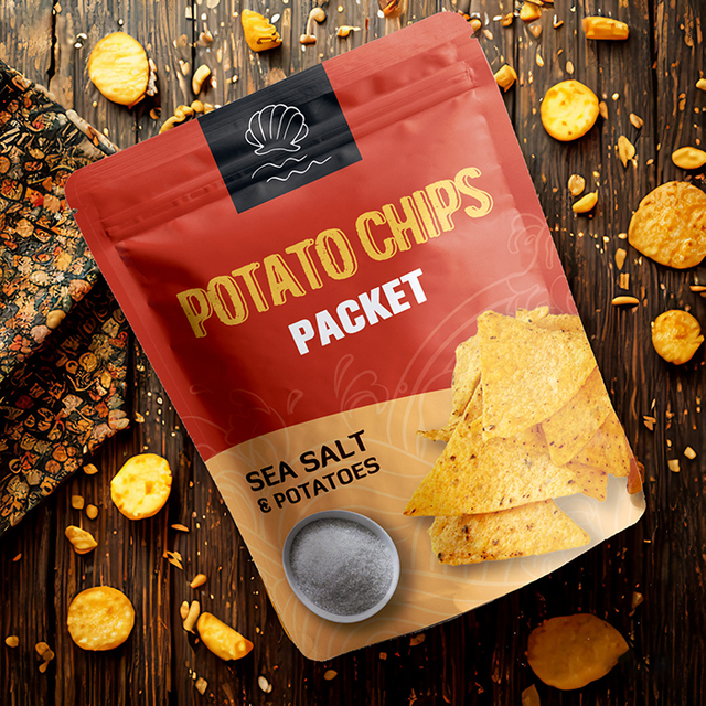 Individuelle Kartoffelchipsbeutel, kompostierbar