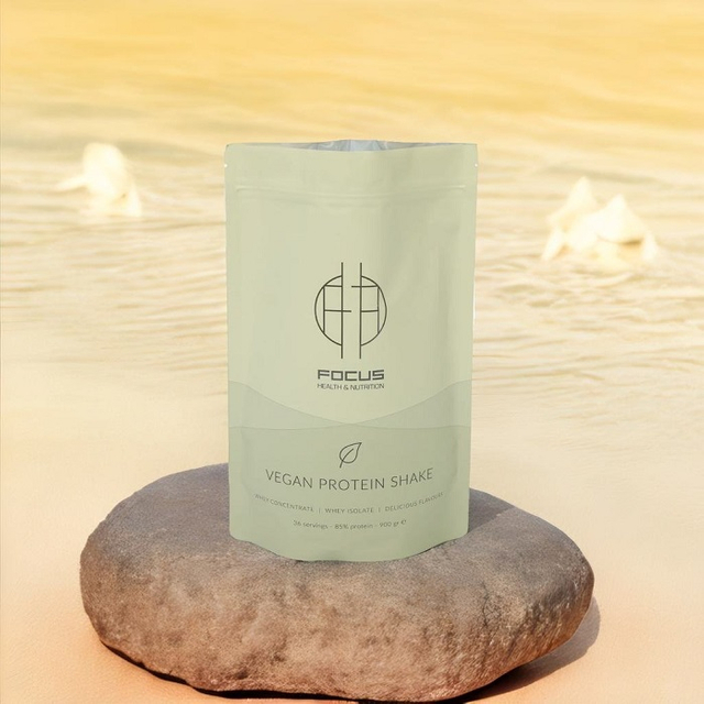 Doypack-Beutel aus recycelbarem, lebensmittelechtem Kunststoff für Molkenproteinpulver auf pflanzlicher Basis