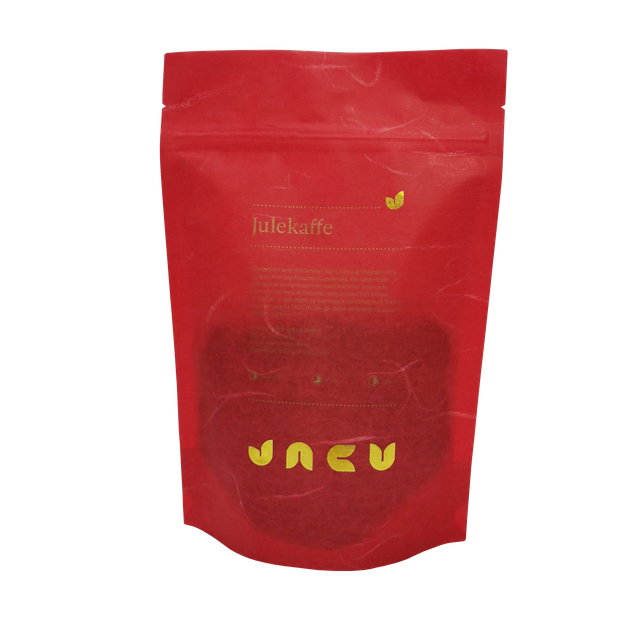 Lebensmittelechter wasserdichter Großhandelstiefdruck kompostierbarer roter Reispapier-Reißverschluss-Kaffeebeutel