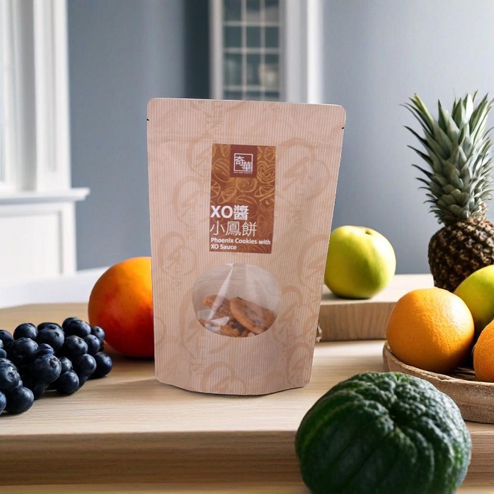 Günstige recycelbare kundenspezifische Zipper Kraft Food Bags mit Logo für Bäckerkekse