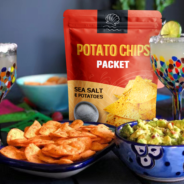 Umweltfreundliche kompostierbare Verpackungsbeutel, individuelle 2-Unzen-Chipbeutel