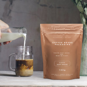 Kompostierbare Biotre Stand Up Coffee Bag mit Reißverschluss