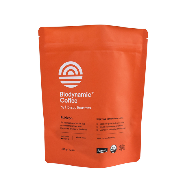 Niedriges MOQ Digitaldruck 100 kompostierbare Stand-Up-Kaffeebeutel