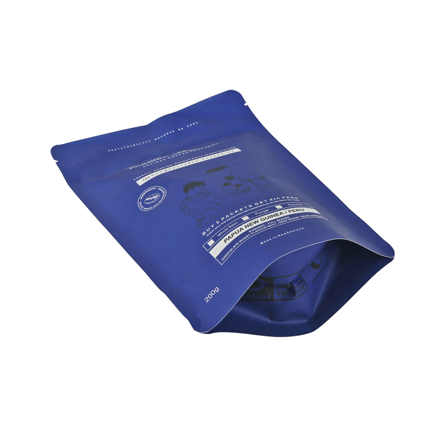 Biokompostierbarer veganer Kaffeebohnen-Kompostbeutel mit Verschlüssen