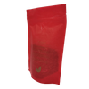Lebensmittelechter wasserdichter Großhandelstiefdruck kompostierbarer roter Reispapier-Reißverschluss-Kaffeebeutel