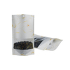 Umweltfreundliche silberne Reispapier-Stand-Up-Reißverschlussbeutel für Streumischungen