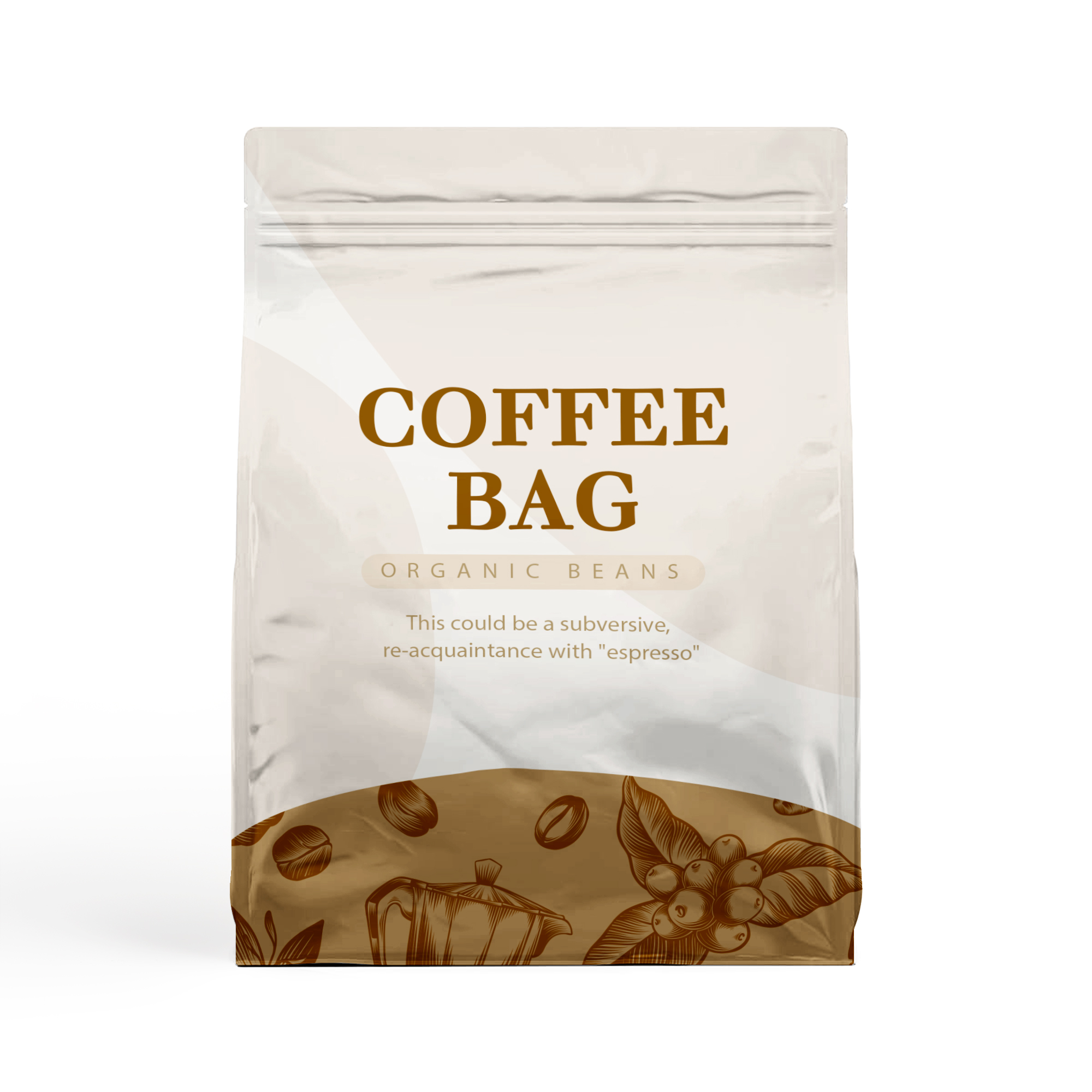 Kundenspezifischer Flachbodenbeutel für Bio-Kaffeetee