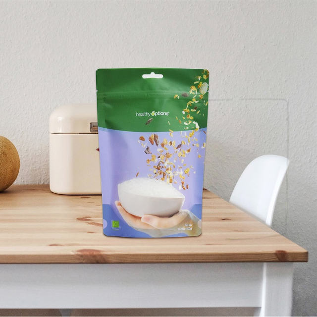 Bio -Lebensmittelverpackung Zip Lock kompostierbare Kraft -Up -Papiertüten mit Fenster