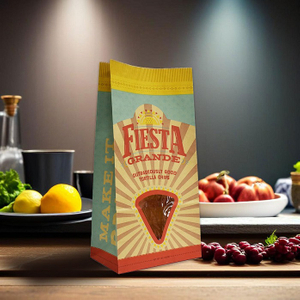 Braune braune SOS-Tortilla-Chips Papiertüte mit Fenster mit Lebensmittelqualität