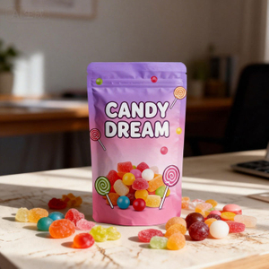 Recycelbare Süßigkeitenbeutel mit Reißverschluss