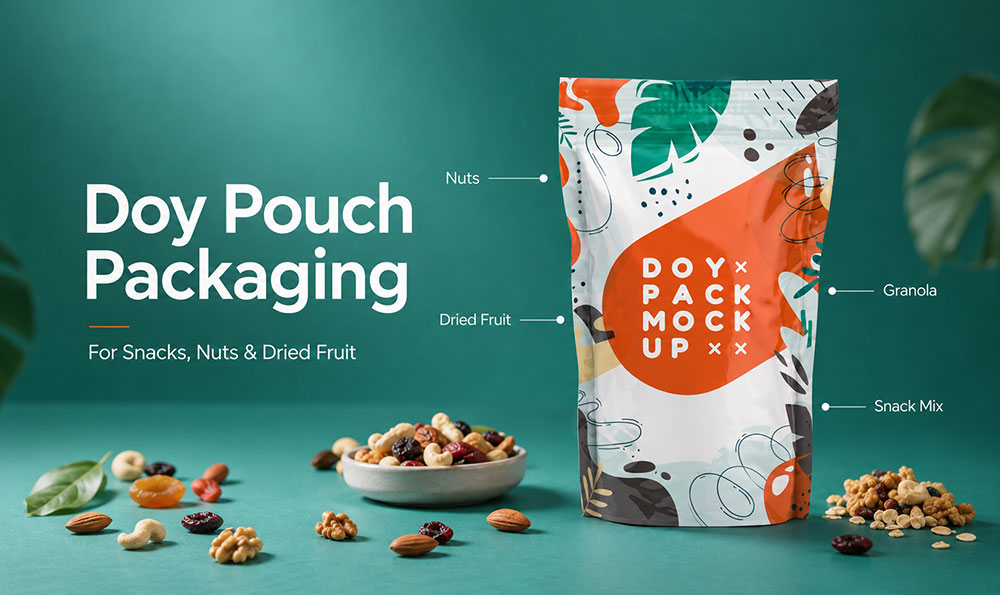 Doy-Beutelverpackung f&uuml;r Snacks, N&uuml;sse, Trockenfr&uuml;chte
