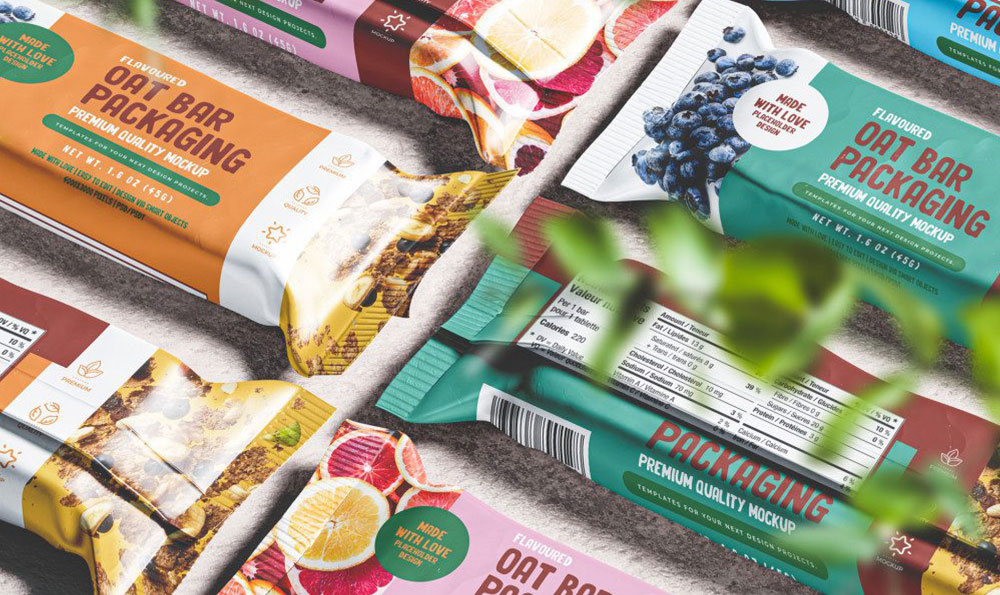Schlauchbeutelverpackung f&uuml;r Snackriegel