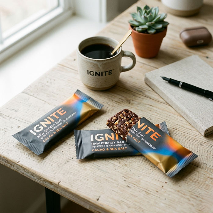 Kompostierbare Energieriegelverpackung