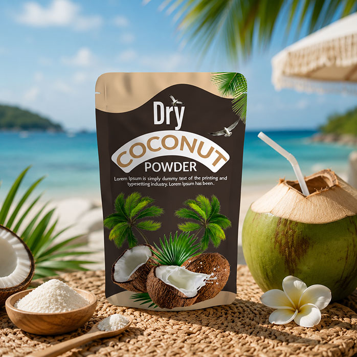 Individuell bedruckte wiederverschließbare Beutel für Bio-Kokosnusspulver