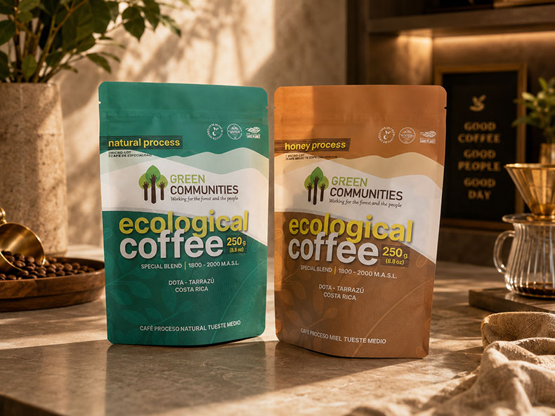 individuelle kompostierbare Kaffeebeutel