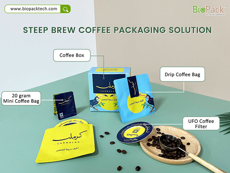 Verpackungsl&ouml;sung f&uuml;r steil gebr&uuml;hten Kaffee