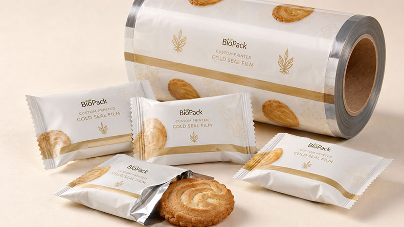 Kaltversiegelte Verpackungsbeutel f&uuml;r Kekse