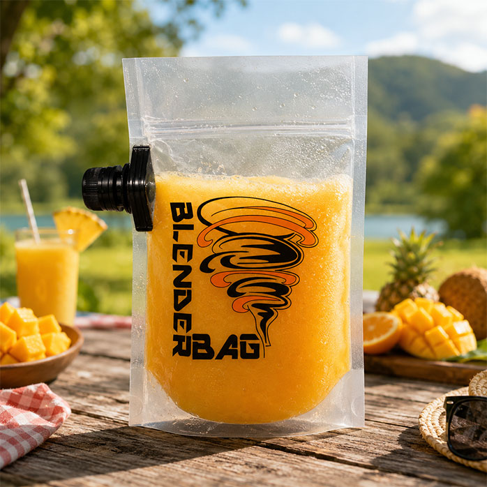 Recycelbare Protein-Smoothie-Beutel mit Ausgießer